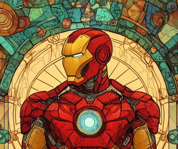 Iron Man en Art Fractal et Celtique : HD Wallpaper